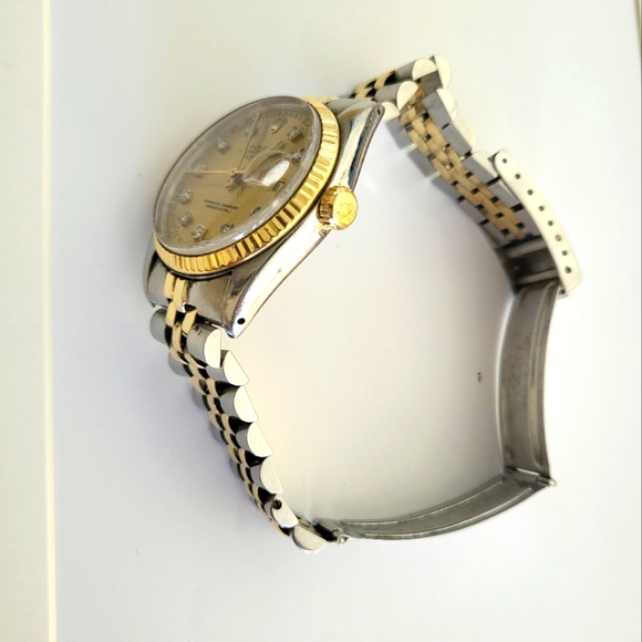 Authentic Rolex watch DateJust  with diamonds. - Picture 3 of 5
